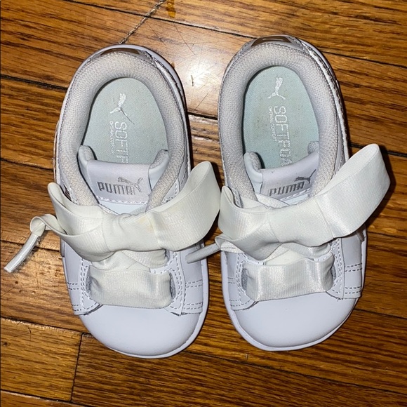 Puma White leather Shoes Toddler Size 5C - Picture 7 of 8